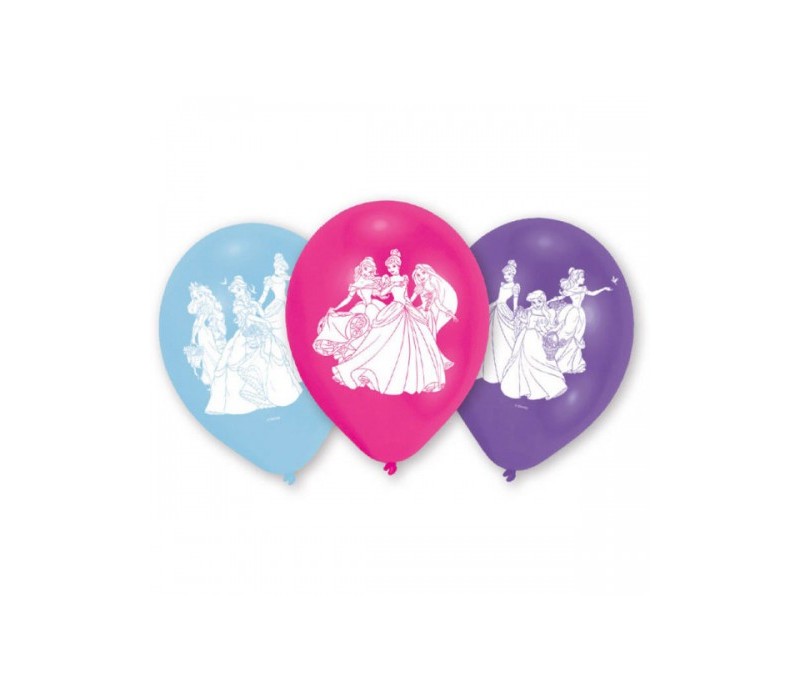 Palloncini in Lattice con Stampa Principesse Disney 6Pz 22.8 cm