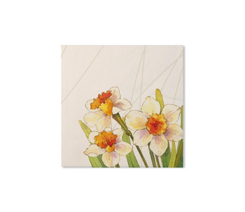 Tovaglioli 33x33 cm Narcisi 20 Pz