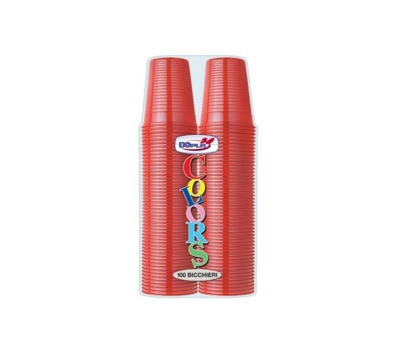 Bicchieri in plastica Rosa 200ml 100 Pz