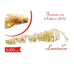 Nastro oro con luci led 2m,...