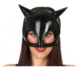 Maschera Gatto nera lucida...